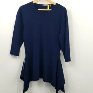 Gabby isabella navy blue longsleeve peplum top size medium